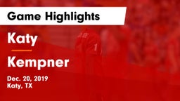 Katy  vs Kempner  Game Highlights - Dec. 20, 2019