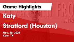 Katy  vs Stratford  (Houston) Game Highlights - Nov. 20, 2020