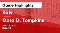 Katy  vs Obra D. Tompkins  Game Highlights - Jan. 12, 2021