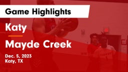 Katy  vs Mayde Creek  Game Highlights - Dec. 5, 2023