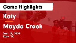 Katy  vs Mayde Creek  Game Highlights - Jan. 17, 2024