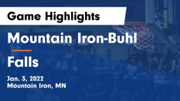 Mountain Iron-Buhl  vs Falls  Game Highlights - Jan. 3, 2022