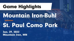 Mountain Iron-Buhl  vs St. Paul Como Park  Game Highlights - Jan. 29, 2022
