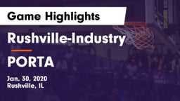 Rushville-Industry  vs PORTA Game Highlights - Jan. 30, 2020