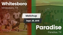 Matchup: Whitesboro High vs. Paradise  2018