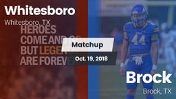 Matchup: Whitesboro High vs. Brock  2018