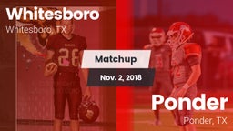 Matchup: Whitesboro High vs. Ponder  2018