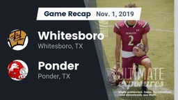 Recap: Whitesboro  vs. Ponder  2019