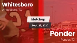 Matchup: Whitesboro High vs. Ponder  2020