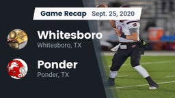 Recap: Whitesboro  vs. Ponder  2020