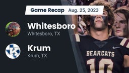 Recap: Whitesboro  vs. Krum  2023