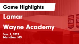 Lamar  vs Wayne Academy  Game Highlights - Jan. 9, 2024