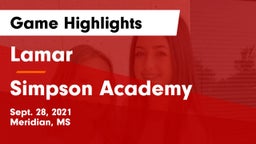 Lamar  vs Simpson Academy  Game Highlights - Sept. 28, 2021