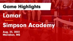Lamar  vs Simpson Academy  Game Highlights - Aug. 23, 2022