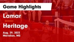 Lamar  vs Heritage Game Highlights - Aug. 29, 2023