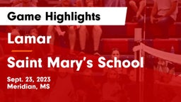 Lamar  vs Saint Mary’s School Game Highlights - Sept. 23, 2023
