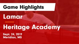Lamar  vs Heritage Academy Game Highlights - Sept. 24, 2019