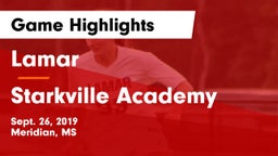 Lamar  vs Starkville Academy  Game Highlights - Sept. 26, 2019