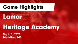 Lamar  vs Heritage Academy Game Highlights - Sept. 1, 2020