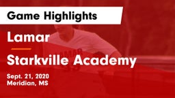Lamar  vs Starkville Academy  Game Highlights - Sept. 21, 2020