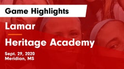 Lamar  vs Heritage Academy Game Highlights - Sept. 29, 2020