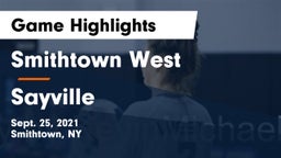 Smithtown West  vs Sayville  Game Highlights - Sept. 25, 2021