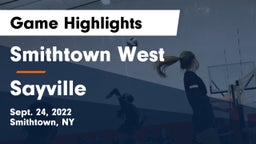 Smithtown West  vs Sayville  Game Highlights - Sept. 24, 2022