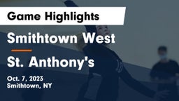 Smithtown West  vs St. Anthony's  Game Highlights - Oct. 7, 2023