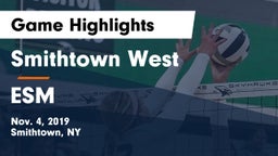 Smithtown West  vs ESM Game Highlights - Nov. 4, 2019
