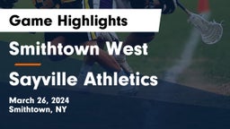 Smithtown West  vs Sayville Athletics Game Highlights - March 26, 2024