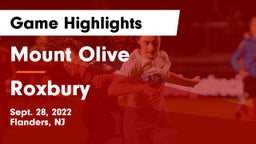 Mount Olive  vs Roxbury  Game Highlights - Sept. 28, 2022