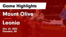 Mount Olive  vs Leonia  Game Highlights - Oct. 26, 2022