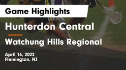 Hunterdon Central  vs Watchung Hills Regional  Game Highlights - April 16, 2022