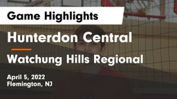 Hunterdon Central  vs Watchung Hills Regional  Game Highlights - April 5, 2022