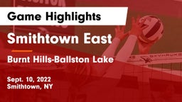 Smithtown East  vs Burnt Hills-Ballston Lake  Game Highlights - Sept. 10, 2022