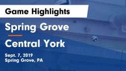 Spring Grove  vs Central York  Game Highlights - Sept. 7, 2019