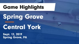 Spring Grove  vs Central York  Game Highlights - Sept. 12, 2019