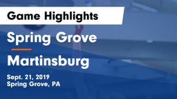 Spring Grove  vs Martinsburg  Game Highlights - Sept. 21, 2019