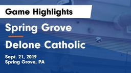 Spring Grove  vs Delone Catholic  Game Highlights - Sept. 21, 2019