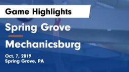 Spring Grove  vs Mechanicsburg  Game Highlights - Oct. 7, 2019