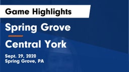 Spring Grove  vs Central York  Game Highlights - Sept. 29, 2020