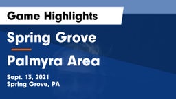 Spring Grove  vs Palmyra Area  Game Highlights - Sept. 13, 2021