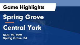 Spring Grove  vs Central York  Game Highlights - Sept. 28, 2021
