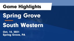 Spring Grove  vs South Western  Game Highlights - Oct. 14, 2021
