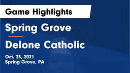 Spring Grove  vs Delone Catholic Game Highlights - Oct. 23, 2021