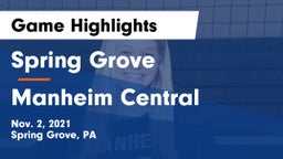 Spring Grove  vs Manheim Central  Game Highlights - Nov. 2, 2021