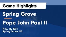 Spring Grove  vs Pope John Paul II Game Highlights - Nov. 13, 2021