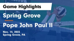Spring Grove  vs Pope John Paul II Game Highlights - Nov. 14, 2023