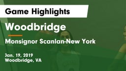 Woodbridge  vs Monsignor Scanlan-New York Game Highlights - Jan. 19, 2019