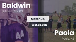 Matchup: Baldwin High vs. Paola  2018